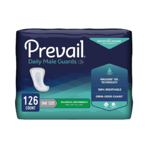 Prevail Proven – Male Incontinence Guards – Bladder Leak Guards – Maximum Absorbency – 126 Count (9 packs of 14)