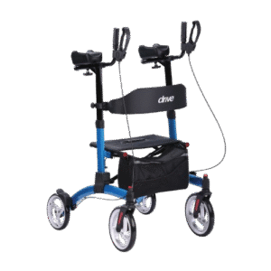 4 Wheel Rollator drive™ Upright Walker Blue Aluminum Frame