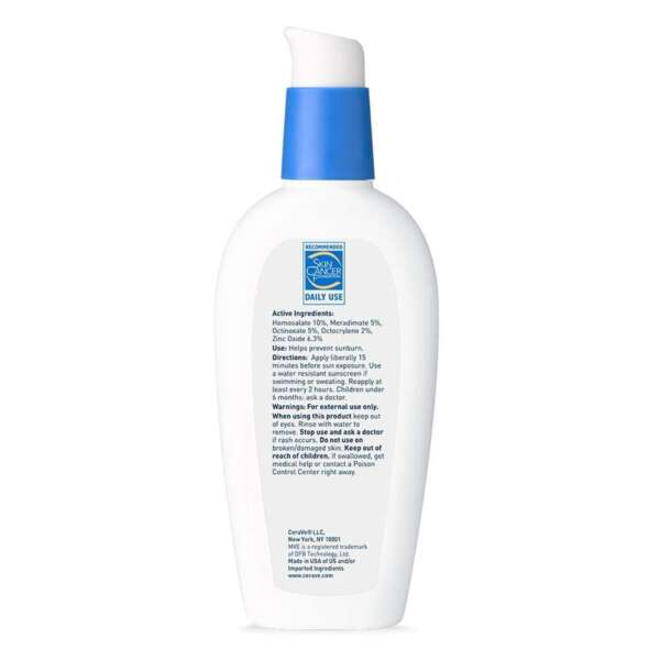 Facial Moisturizer with Sunscreen CeraVe® AM 3 oz. Pump Bottle Unscented Lotion - Image 3