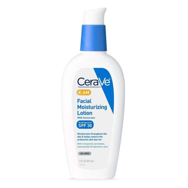 Facial Moisturizer with Sunscreen CeraVe® AM 3 oz. Pump Bottle Unscented Lotion - Image 2