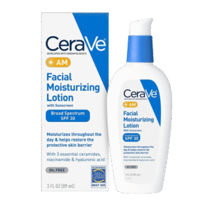 Facial Moisturizer with Sunscreen CeraVe® AM 3 oz. Pump Bottle Unscented Lotion