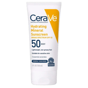 Sunscreen CeraVe® Hydrating Mineral Sunscreen SPF 50 Lotion 5 oz. Tube