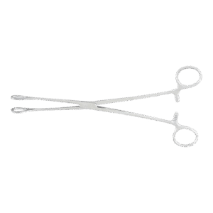 Sponge Forceps Foerster 9-1/2 Inch Length OR / Surgical Grade German Stainless Steel NonSterile Locking Finger Ring Handle Straight Serrated Tips