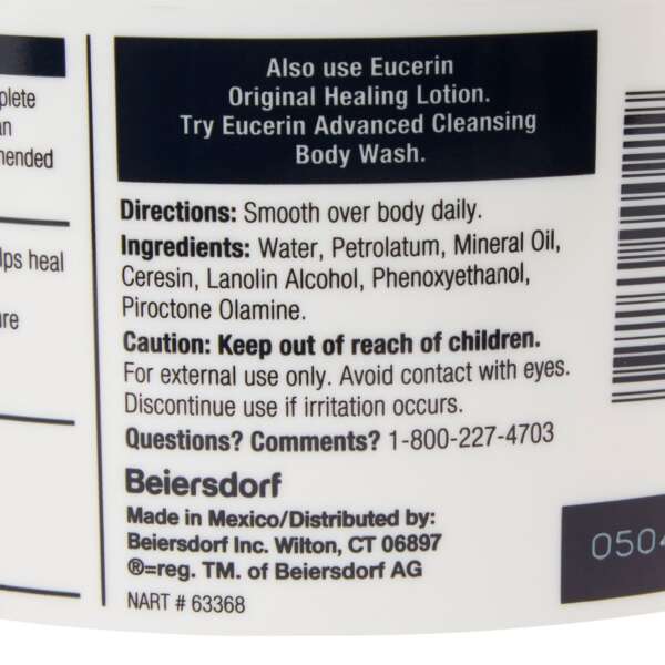 Hand and Body Moisturizer Eucerin® Original 16 oz. Jar Unscented Cream - Image 2