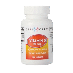 Vitamin Supplement Geri-Care® Vitamin D3 1,000 IU Strength Tablet 100 per Bottle