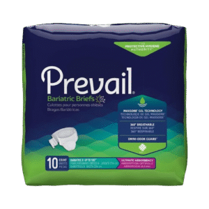 Prevail Bariatric Briefs with Tabs Diaper up to 100″ Case 40 Heavy Absorbency