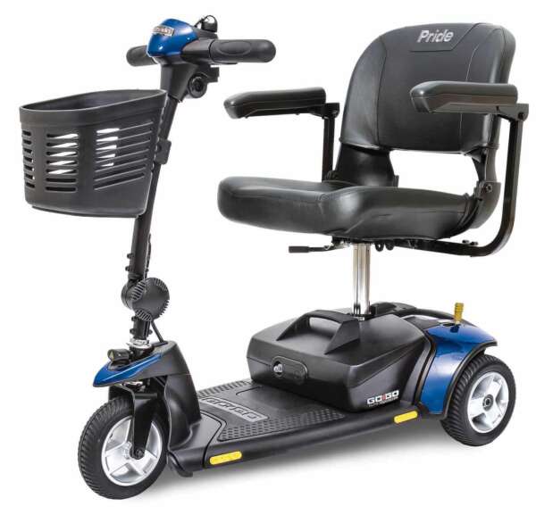 3 Wheel Electric Scooter 260 lbs. Weight Capacity Red & Blue - Image 2