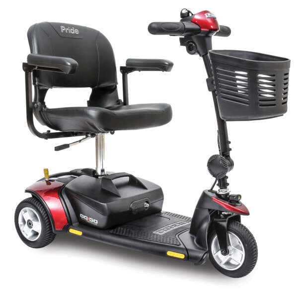 3 Wheel Electric Scooter 260 lbs. Weight Capacity Red & Blue - Image 3