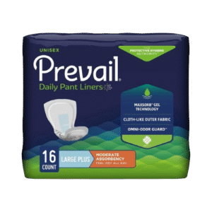 Incontinence Liner Prevail® Daily Pant Liners 28 Inch Length Moderate Absorbency Polymer Core Large Plus