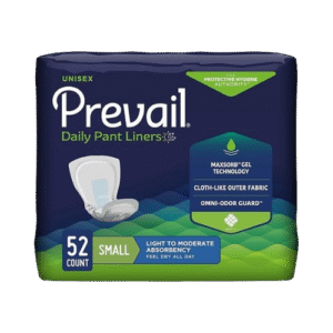 Prevail Incontinence Unisex Pant Liners, Disposable Adult Pant Liner for Men& Women