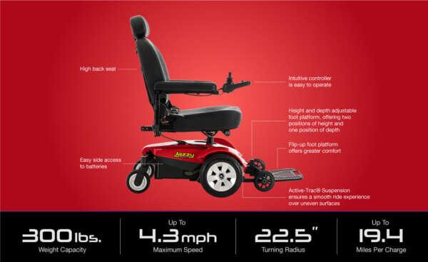 Power Wheelchair Jazzy Select® 300 lbs. Weight Capacity - Image 2
